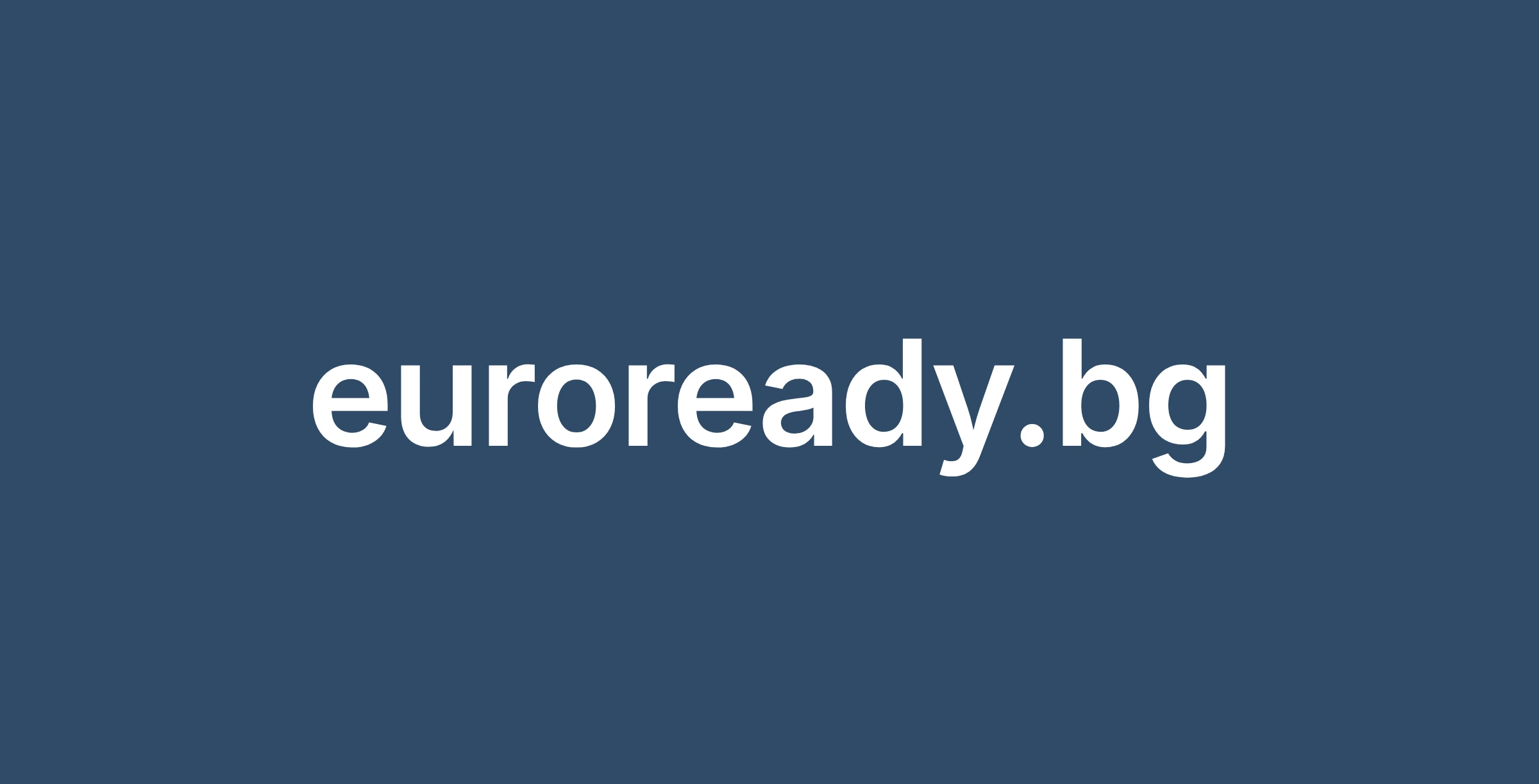 Wordmark on brand blue — EuroReady