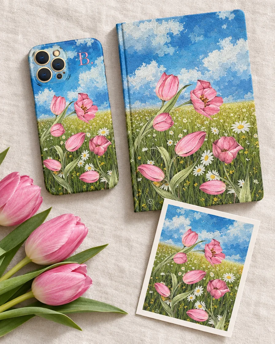 Notebook and card set — Botanical Monograms